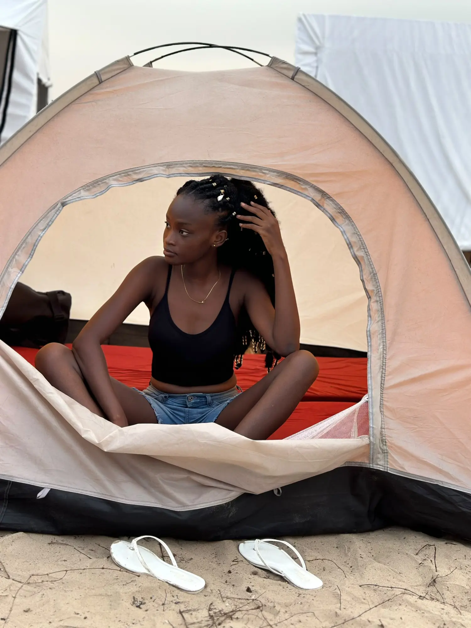 A tent of your own: One person per tent, with a bed, duvet and pillow