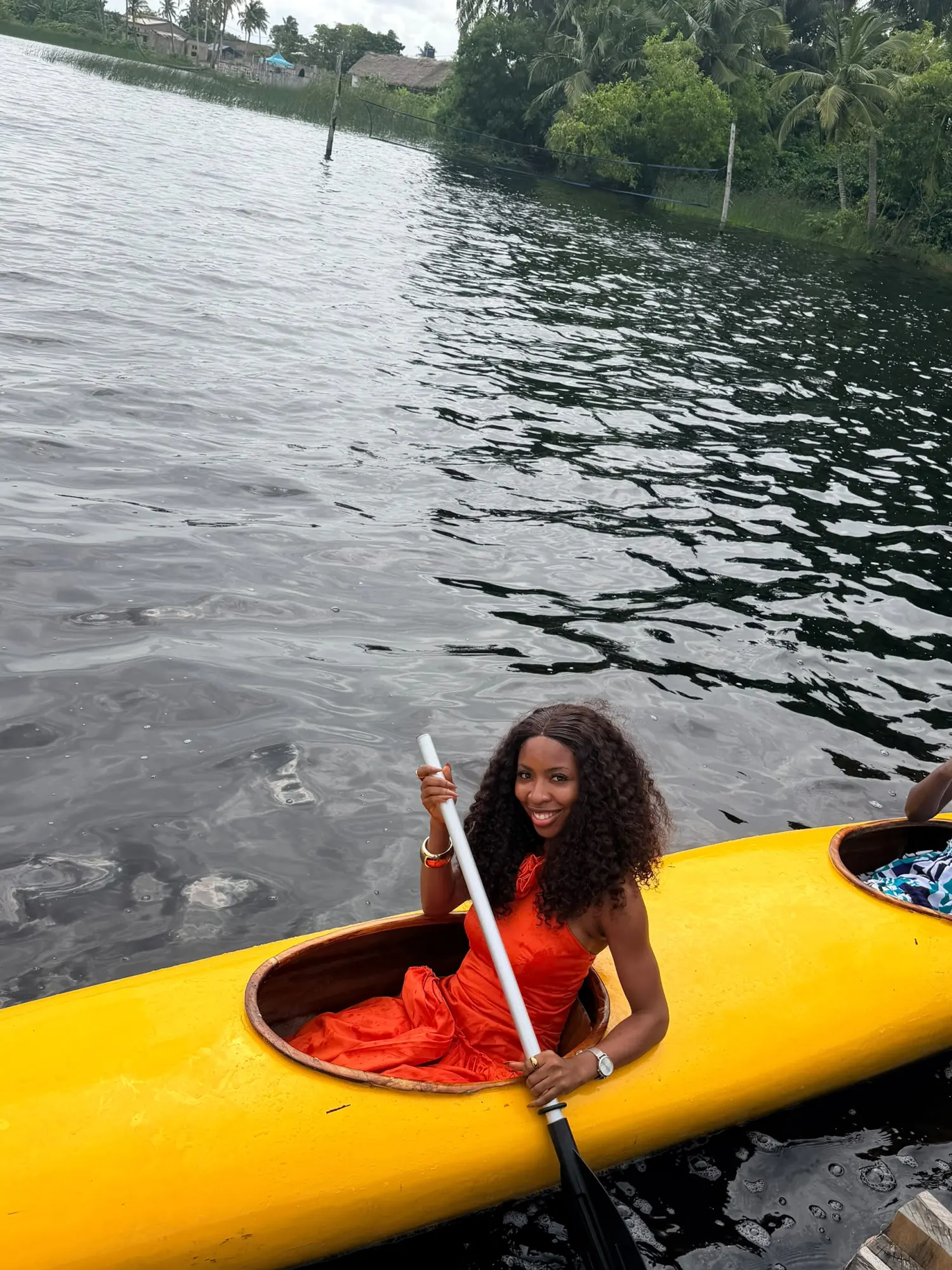 Kayaking: Paddling out on the lagoon